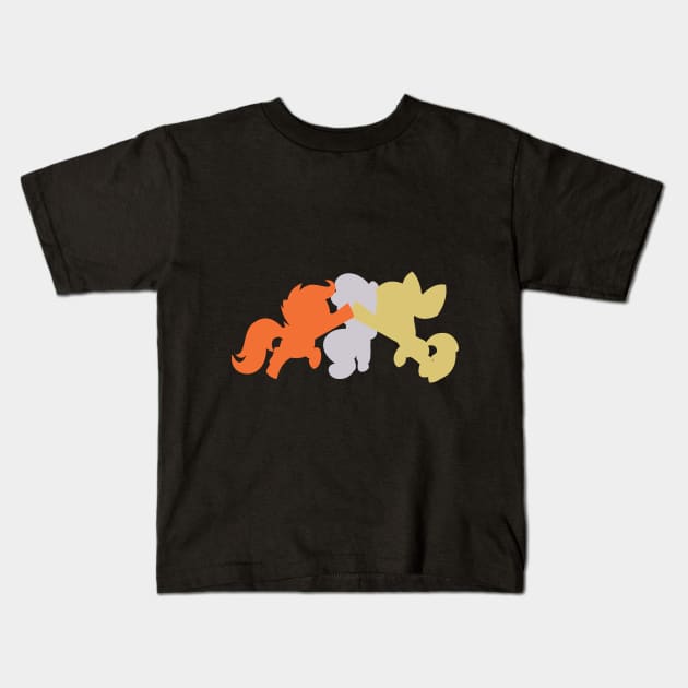 Cutie Mark Crusaders Silhouette Kids T-Shirt by Wissle